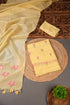 A Freakin Lotus Yellow Jamdani Muga Silk Unstitched Suit Set